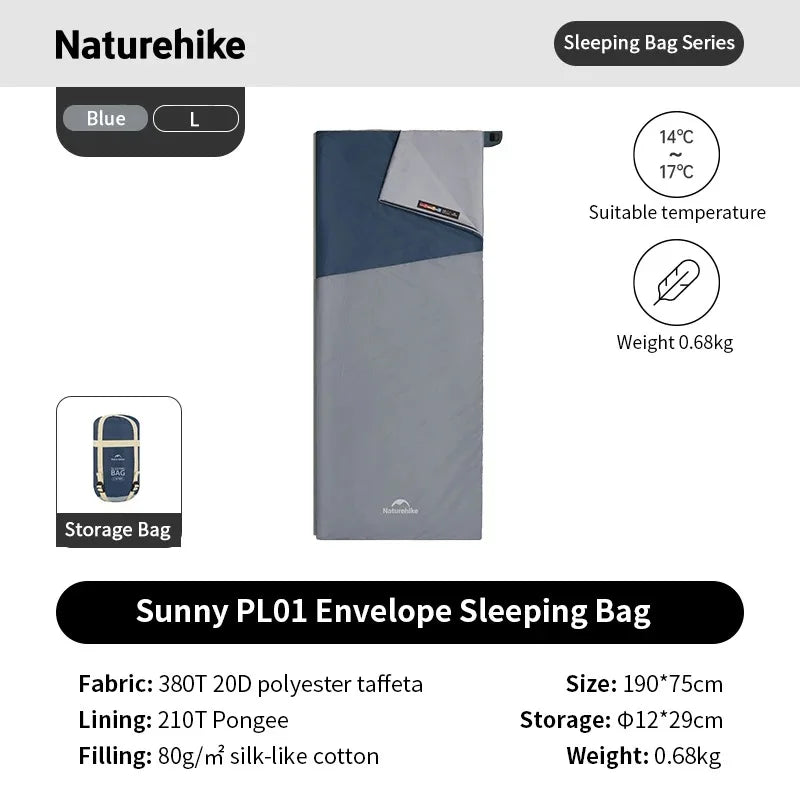 Naturehike Lightweight Envelope Sleeping Bag For Outdoor Camping