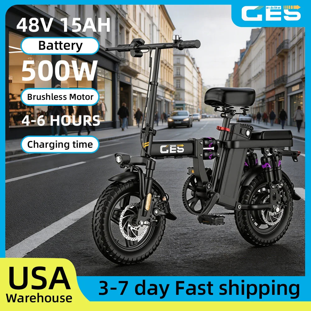 UPlee GE5 Folding Electric Bike With Long Range Battery