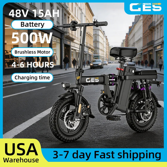 UPlee GE5 Folding Electric Bike With Long Range Battery
