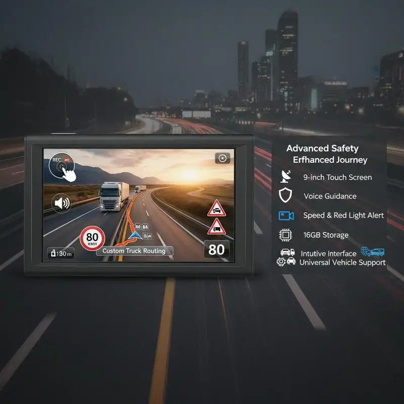 Car GPS Navigation System With Dash Cam And Voice Guidance