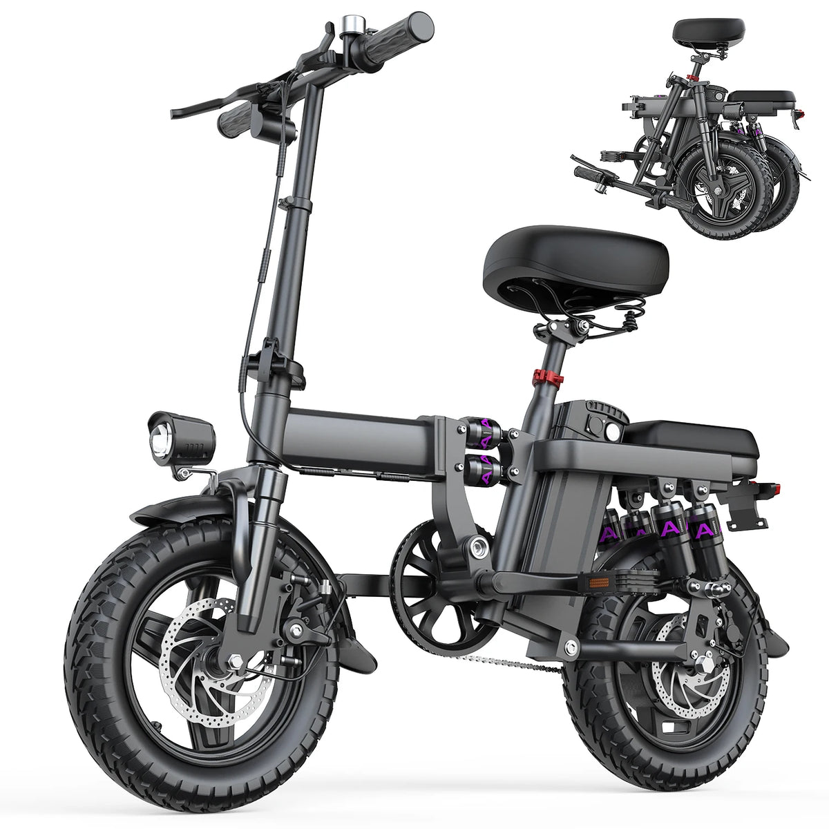UPlee GE5 Folding Electric Bike With Long Range Battery