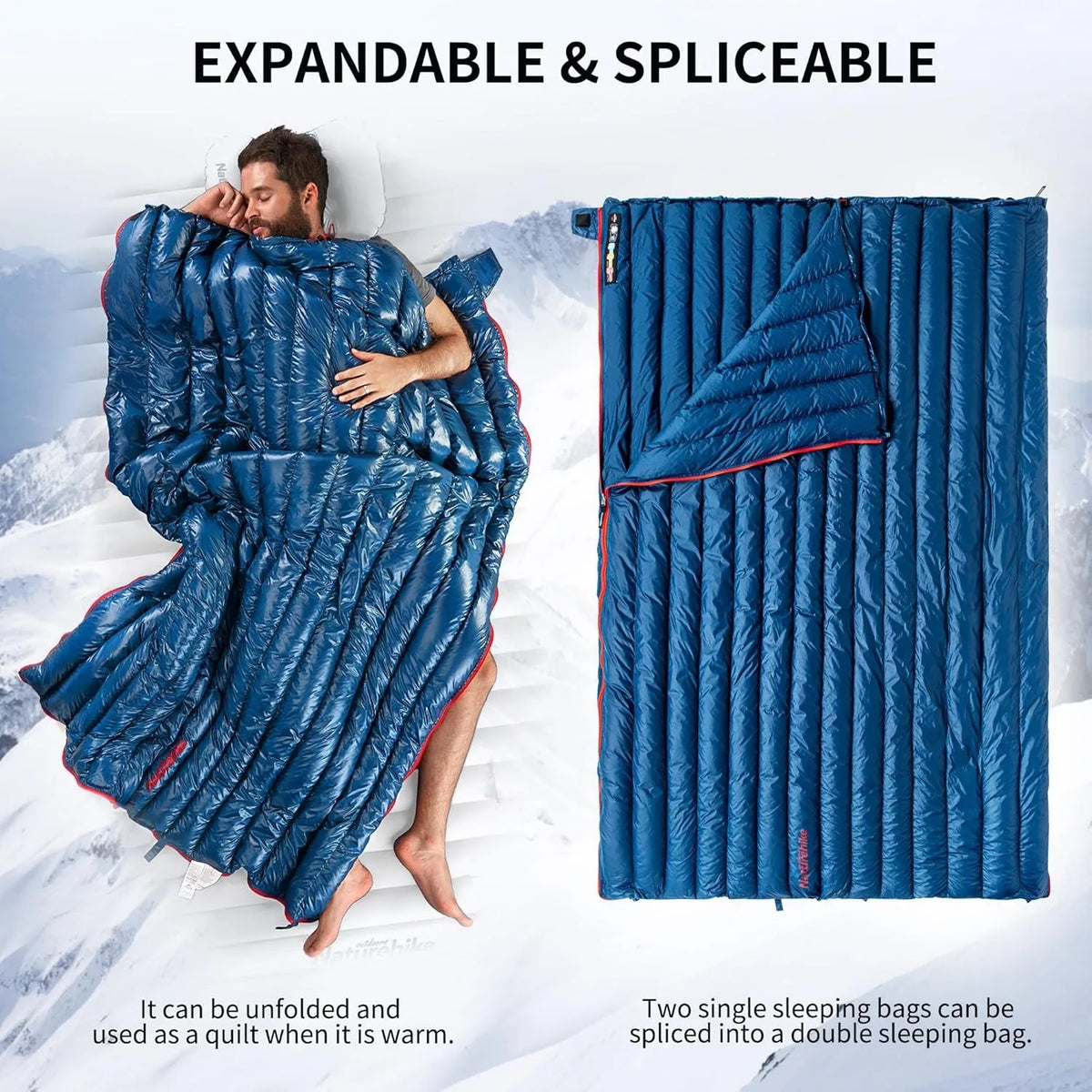 Naturehike Ultralight Duck Down Sleeping Bag For Backpacking Camping