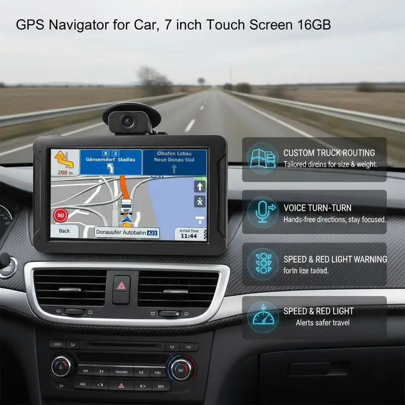Vehicle GPS Navigation System With Dash Cam And Voice Guidance