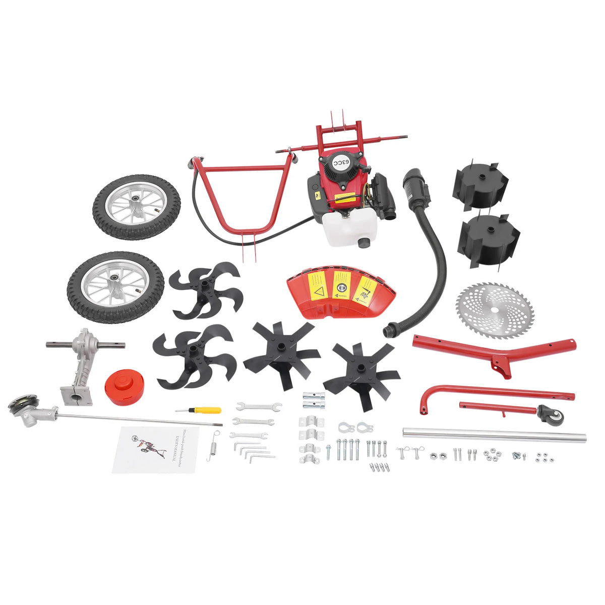 CNCEST Gas Powered Garden Cultivator Tiller For Soil Preparation