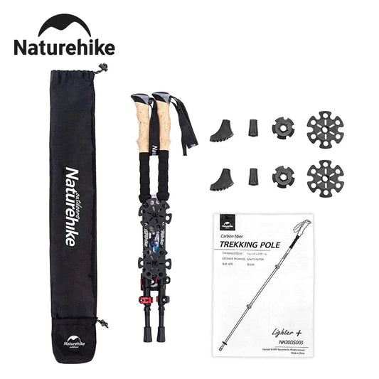 Naturehike Ultralight Carbon Fiber Telescopic Trekking Poles