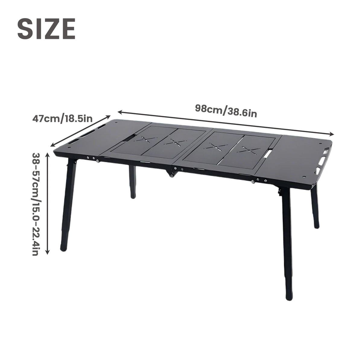PAKICETUS Foldable Camping Table for Hiking, Picnics and Outdoor Use