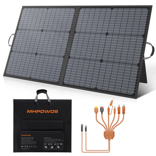 MHPOWOS 400W Foldable Waterproof Solar Panel Kit For Camping RV