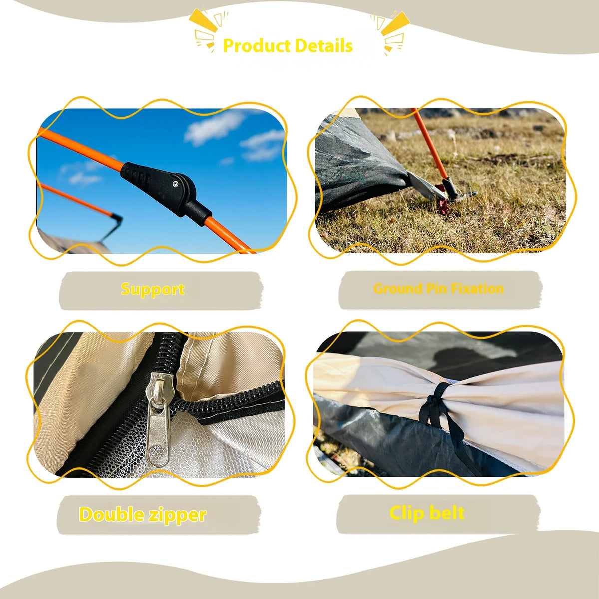 Pakicetus Instant Pop Up Dome Tent For Outdoor Camping Adventure