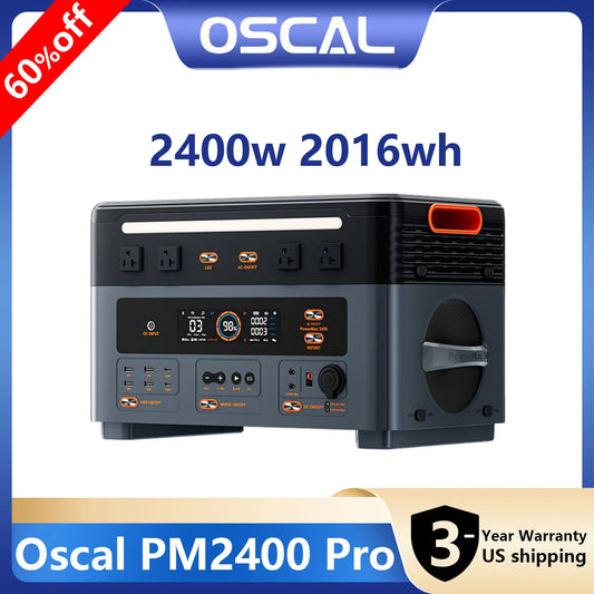 OSCAL 2400W 2048Wh Portable Power Station With LiFePO4 Battery
