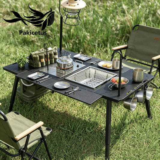 PAKICETUS Foldable Camping Table for Hiking, Picnics and Outdoor Use