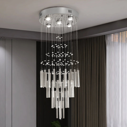 GreeLustr Crystal Ceiling Chandelier Pendant Light Fixture For Living Rooms