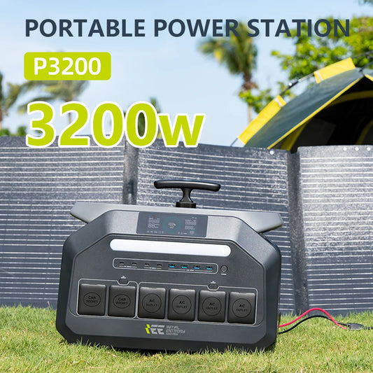IEE P3200 Portable Power Station 3200W 2048Wh LiFePO4 Solar Generator