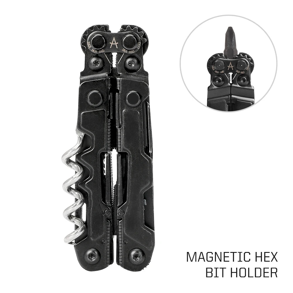 SOG PowerLitre 19 Function Stainless Steel Pocket Multitool Corkscrew