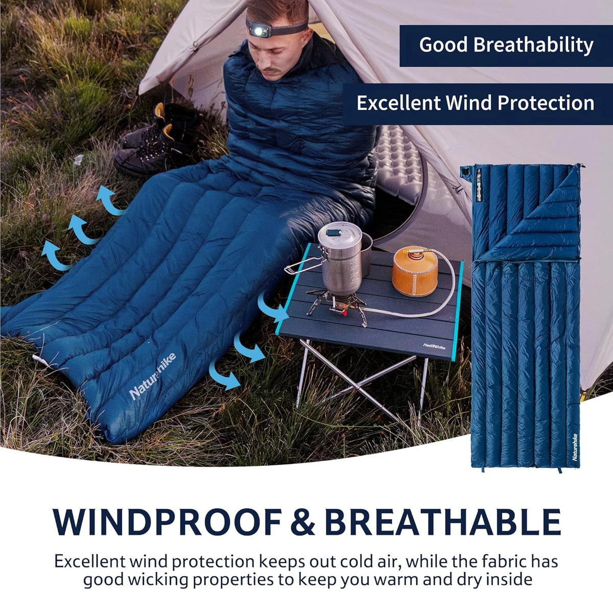 Naturehike Ultralight Duck Down Sleeping Bag For Backpacking Camping