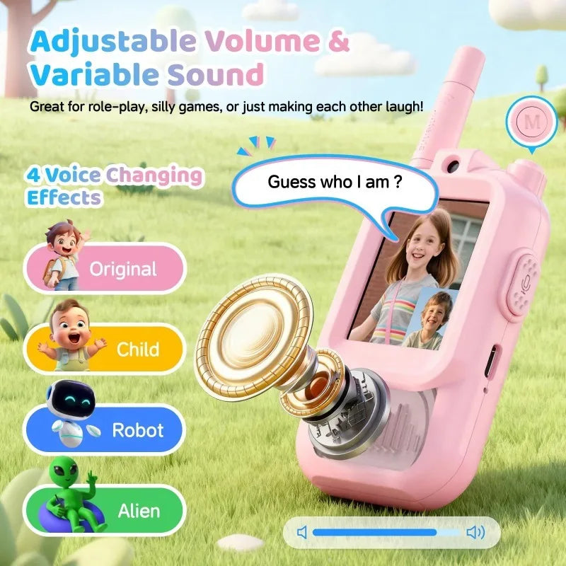Kids Video Walkie Talkies With Rechargeable Voice Communication