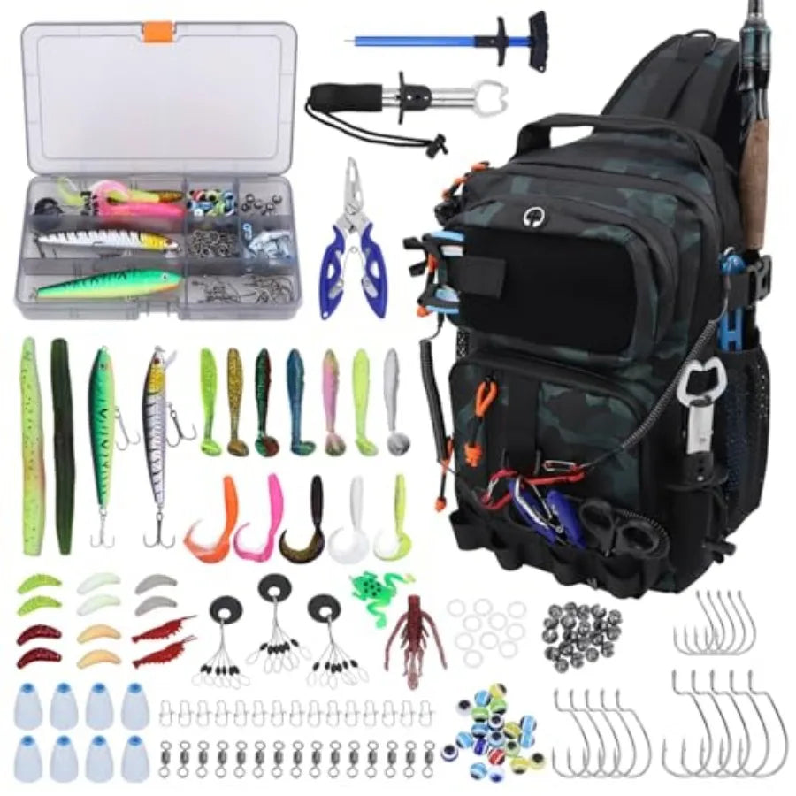 Waterproof Fishing Backpack With Tackle Box And Rod Holder