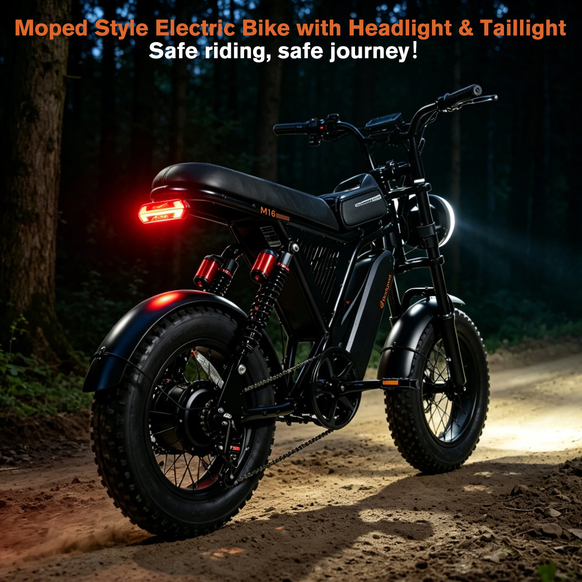 Bodywel M16 Fat Tire Off Road Electric Bike Removable Battery