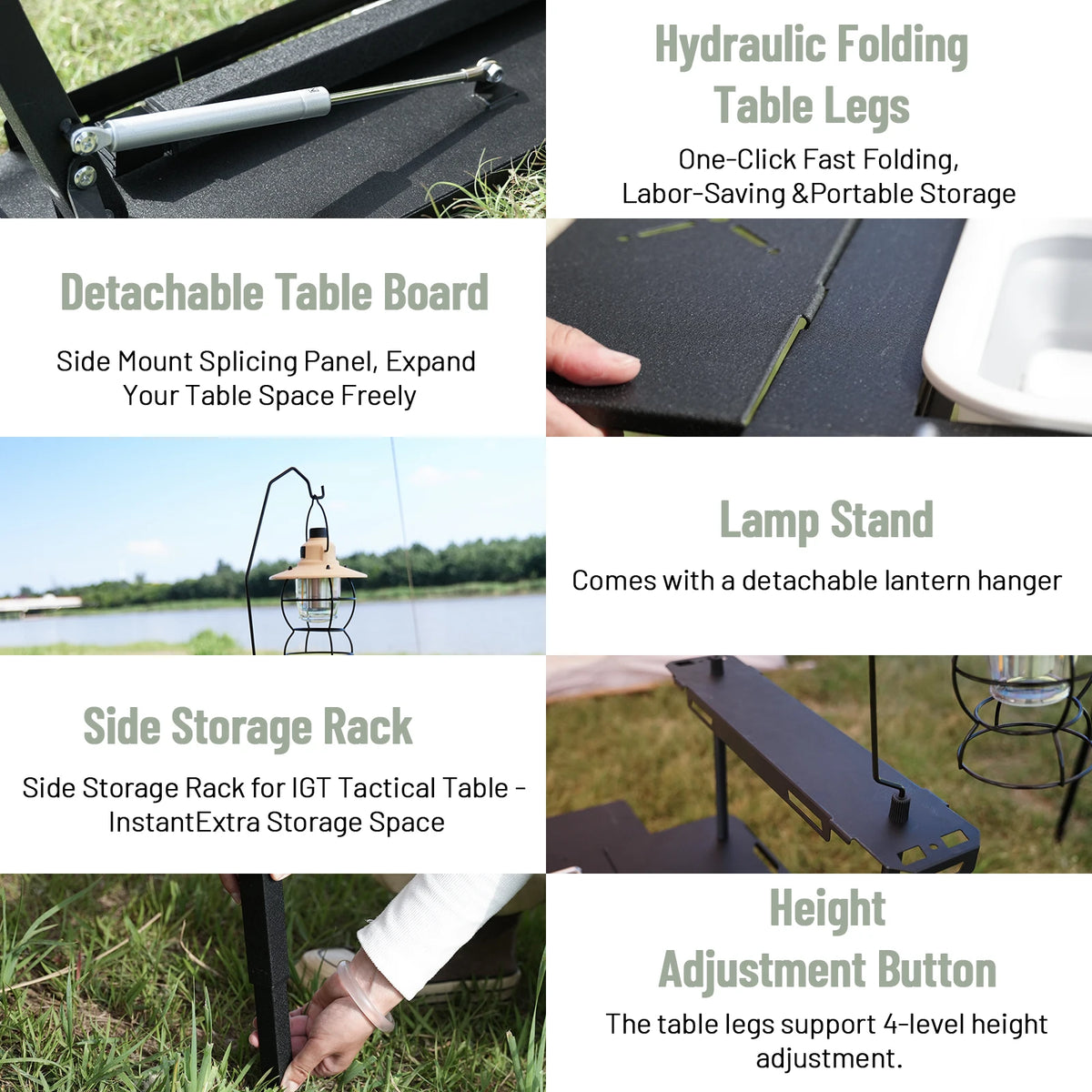 PAKICETUS Foldable Camping Table for Hiking, Picnics and Outdoor Use