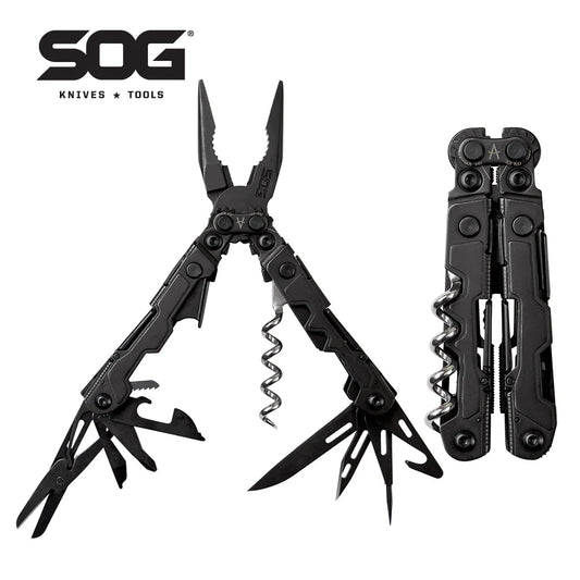 SOG PowerLitre 19 Function Stainless Steel Pocket Multitool Corkscrew