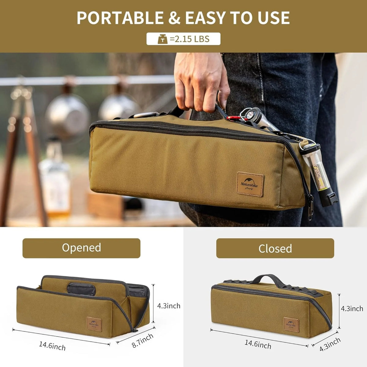 Naturehike Camping Tool Bag Folding Multifunctional Outdoor Storage Organizer