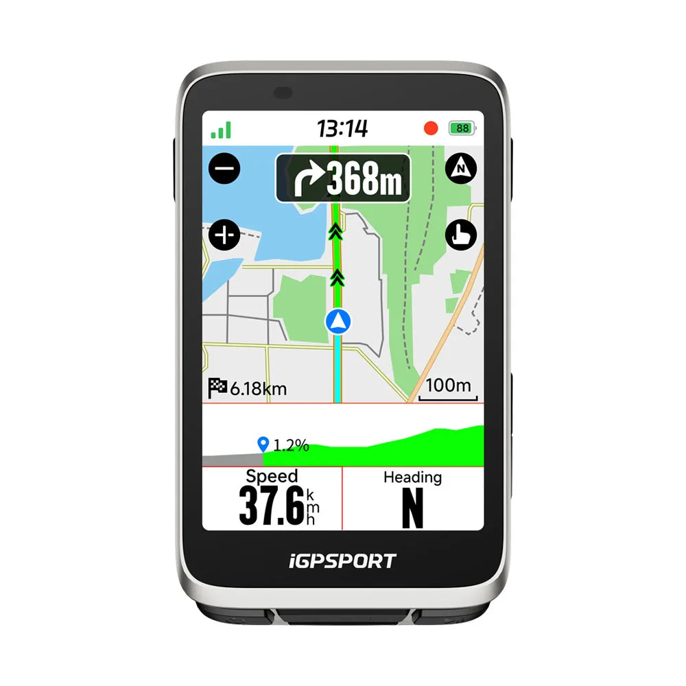 iGPSPORT BiNavi Touchscreen Bike Computer With GPS Map Navigation